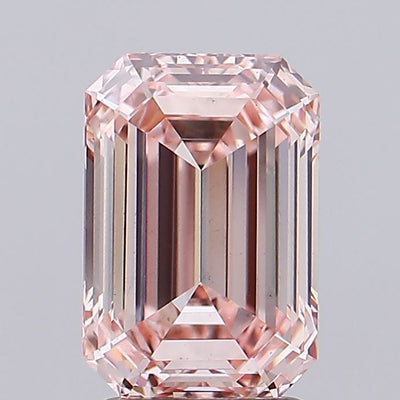 2.26 carat fancy intense pink emerald lab grown diamond VS1 clarity