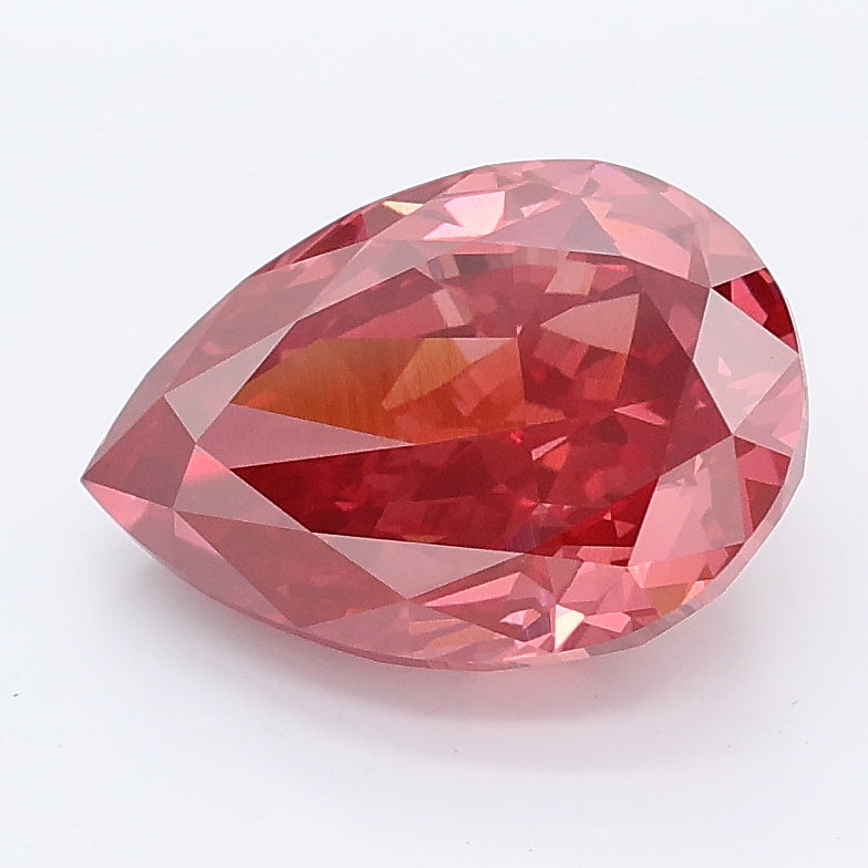 3.08 carat fancy pink pear lab grown diamond VVS2 clarity