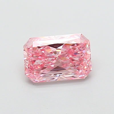 1.51 carat fancy vivid pink radiant lab grown diamond VS1 clarity