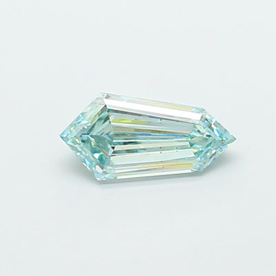 1.08 carat fancy intense bluish green dutch marquise lab grown diamond VS2 clarity