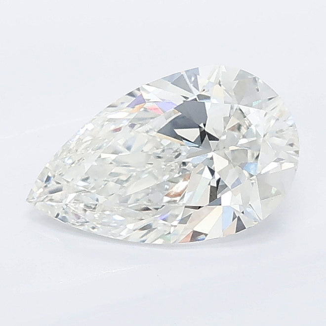 1.07 carat pear lab grown diamond E color VVS2 clarity