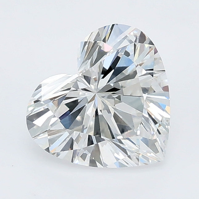 1.57 carat heart lab grown diamond E color VVS2 clarity