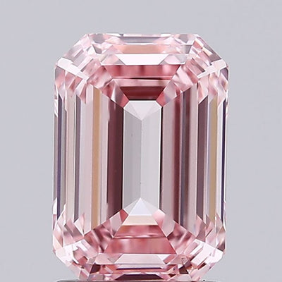 1.76 carat fancy intense pink emerald lab grown diamond VS1 clarity