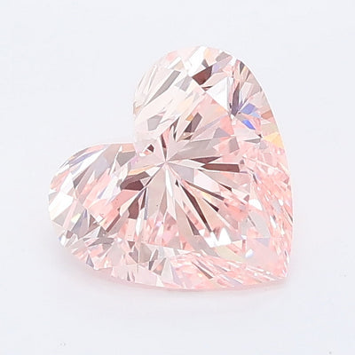 1.06 carat fancy intense pink heart lab grown diamond VVS2 clarity
