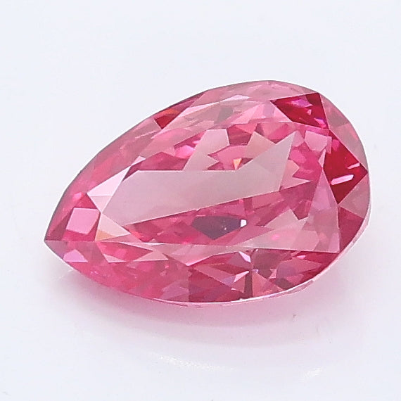 1.02 carat fancy vivid pink pear lab grown diamond VVS2 clarity