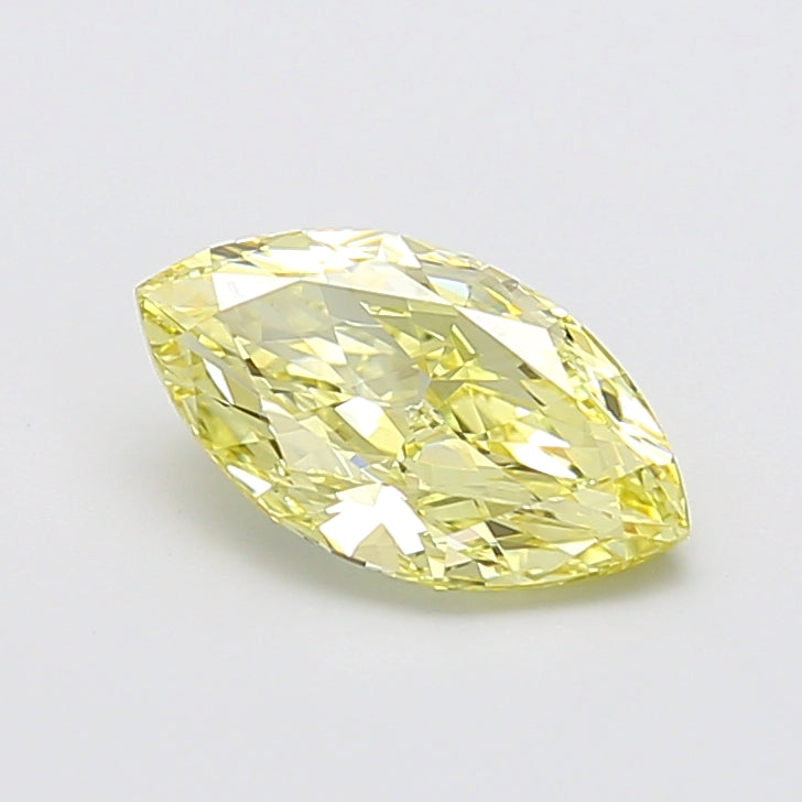 1.82 carat fancy intense yellow marquise lab grown diamond VVS2 clarity