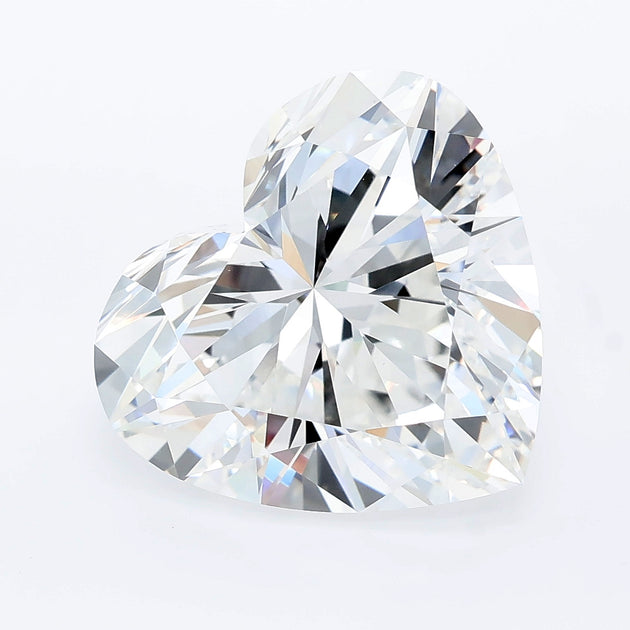 6.58 carat heart lab grown diamond E color VVS2 clarity