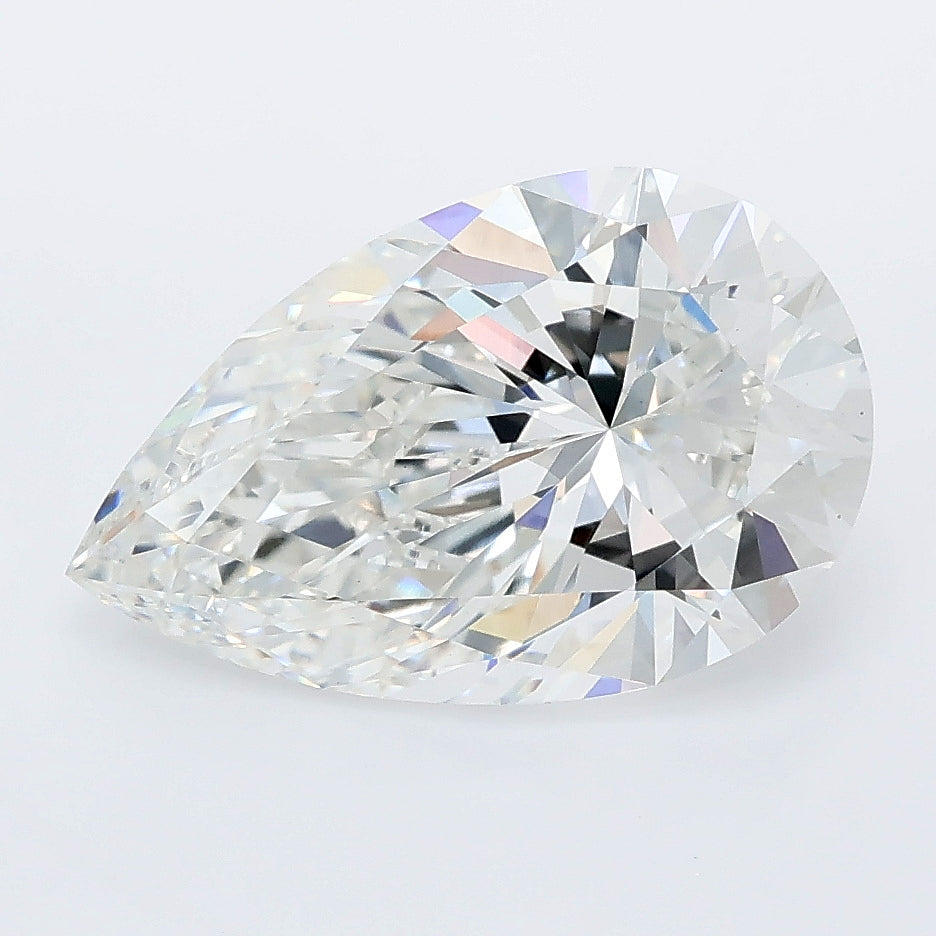 3.51 carat pear lab grown diamond F color VVS2 clarity