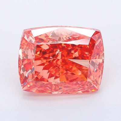 3.01 carat fancy orangy brown cushion lab grown diamond VS2 clarity
