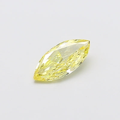 0.60 carat fancy intense yellow marquise lab grown diamond VVS2 clarity