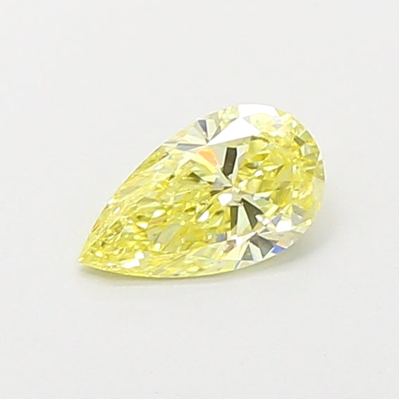 0.40 carat fancy intense yellow pear lab grown diamond VS1 clarity