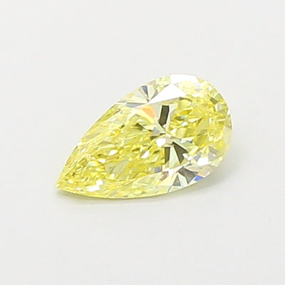 0.40 carat fancy intense yellow pear lab grown diamond VS1 clarity
