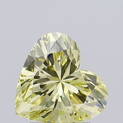1.70 carat fancy intense yellow heart lab grown diamond VS1 clarity