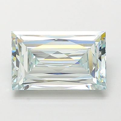2.10 carat fancy green radiant lab grown diamond VVS2 clarity