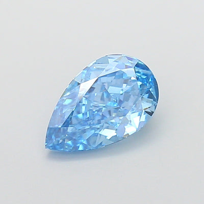 1.80 carat fancy vivid blue pear lab grown diamond VS2 clarity