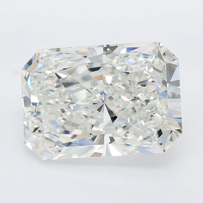 7.27 carat radiant lab grown diamond F color VVS2 clarity