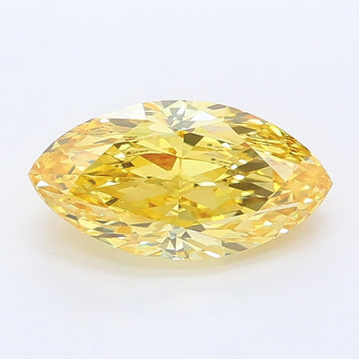 1.16 carat fancy intense yellow marquise lab grown diamond VS1 clarity