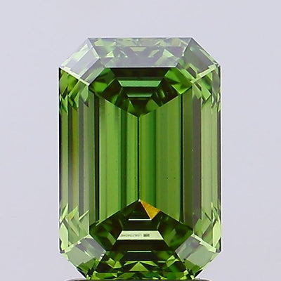 2.05 carat fancy vivid blue emerald lab grown diamond SI1 clarity