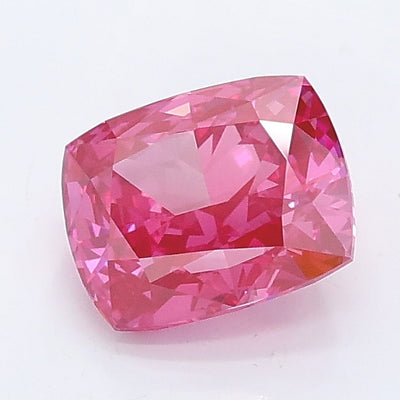 1.22 carat fancy vivid pink cushion lab grown diamond VS2 clarity
