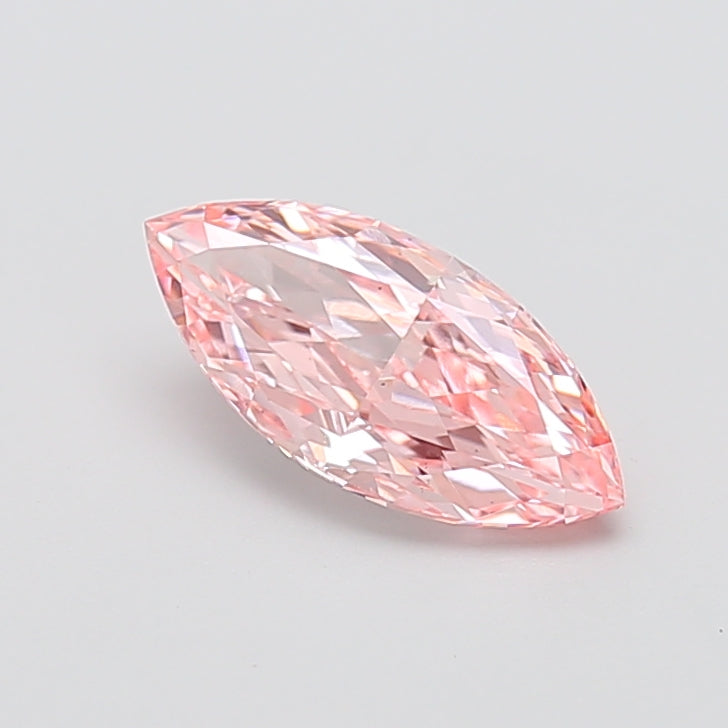 1.51 carat fancy vivid pink marquise lab grown diamond VS1 clarity
