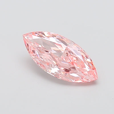 1.51 carat fancy vivid pink marquise lab grown diamond VS1 clarity