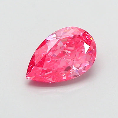 1.07 carat fancy vivid pink pear lab grown diamond VS2 clarity
