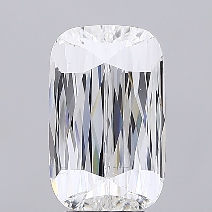 4.19 carat old mine cushion lab grown diamond F color VS2 clarity