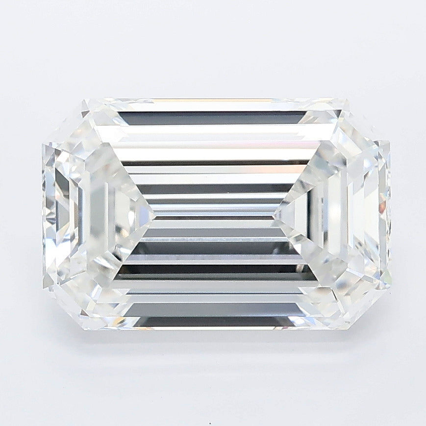 4.04 carat emerald lab grown diamond E color VVS2 clarity