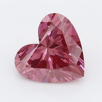 1.93 carat fancy deep pink heart lab grown diamond VVS2 clarity