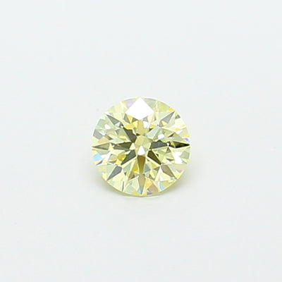 0.59 carat light yellow round lab grown diamond VVS2 clarity