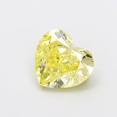 2.02 carat fancy intense yellow heart lab grown diamond VS2 clarity