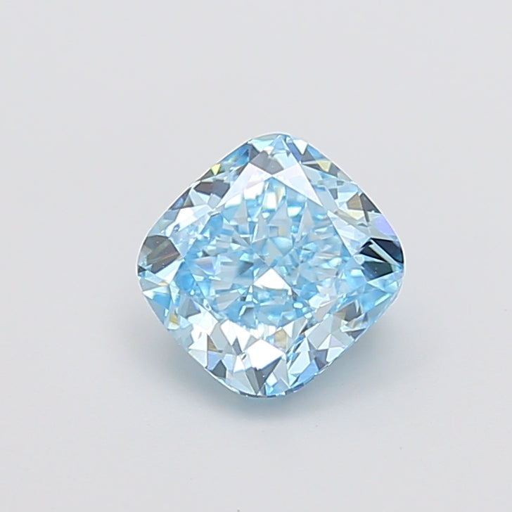 2.01 carat fancy vivid blue cushion lab grown diamond VVS2 clarity