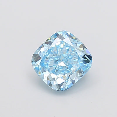 2.01 carat fancy vivid blue cushion lab grown diamond VVS2 clarity