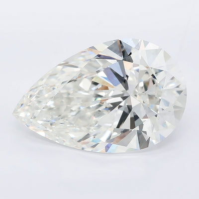 7.07 carat pear lab grown diamond F color VVS2 clarity