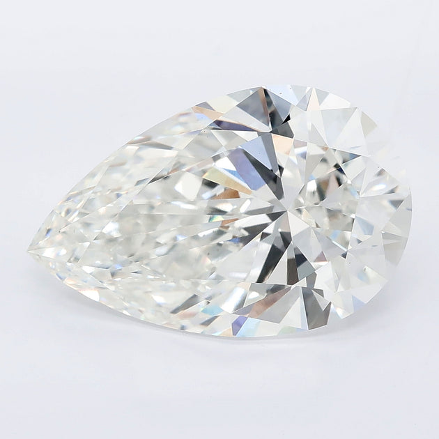7.07 carat pear lab grown diamond F color VVS2 clarity