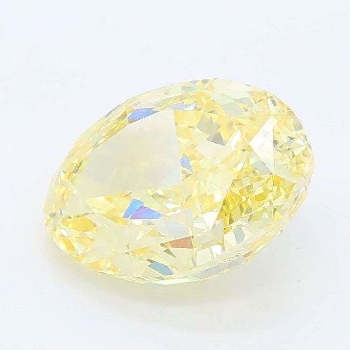 2.28 carat fancy intense yellow oval lab grown diamond VS1 clarity