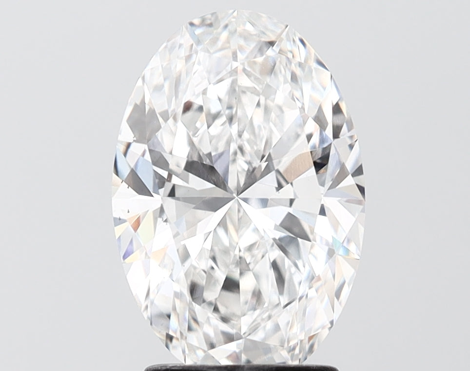 2.58 carat oval lab grown diamond E color VS1 clarity