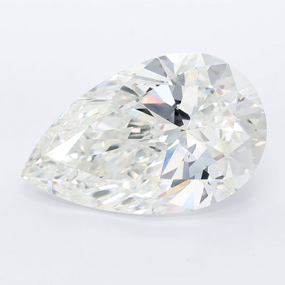 7.54 carat pear lab grown diamond F color VS1 clarity