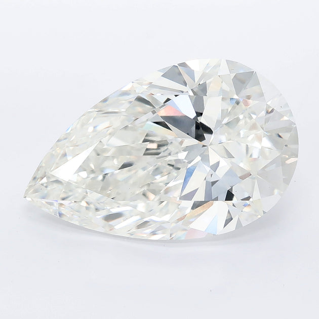 7.54 carat pear lab grown diamond F color VS1 clarity