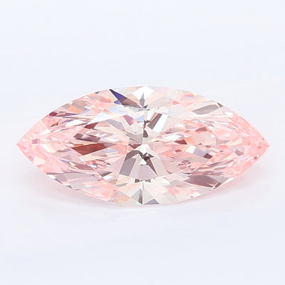 1.55 carat fancy intense pink marquise lab grown diamond VS1 clarity