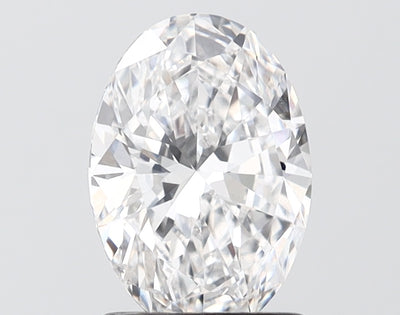 1.51 carat oval lab grown diamond E color VS2 clarity