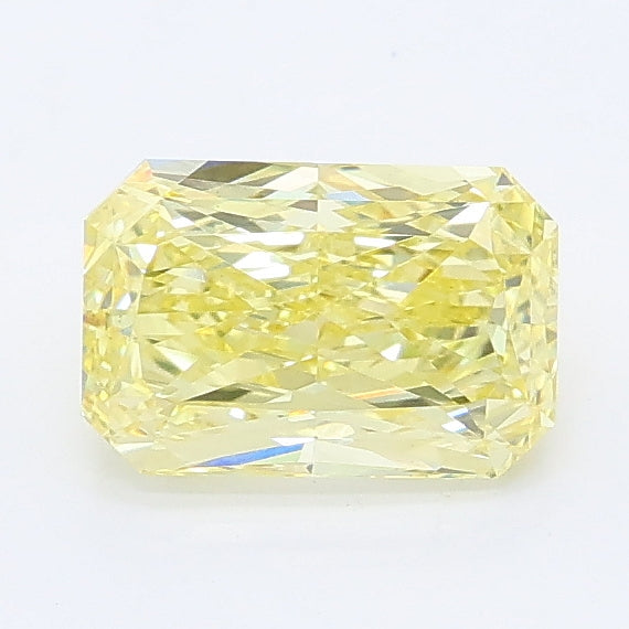 1.01 carat fancy intense yellow radiant lab grown diamond VS1 clarity