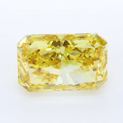 12.02 carat fancy intense yellow radiant lab grown diamond VVS2 clarity