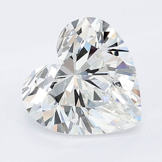 1.59 carat heart lab grown diamond E color VVS2 clarity