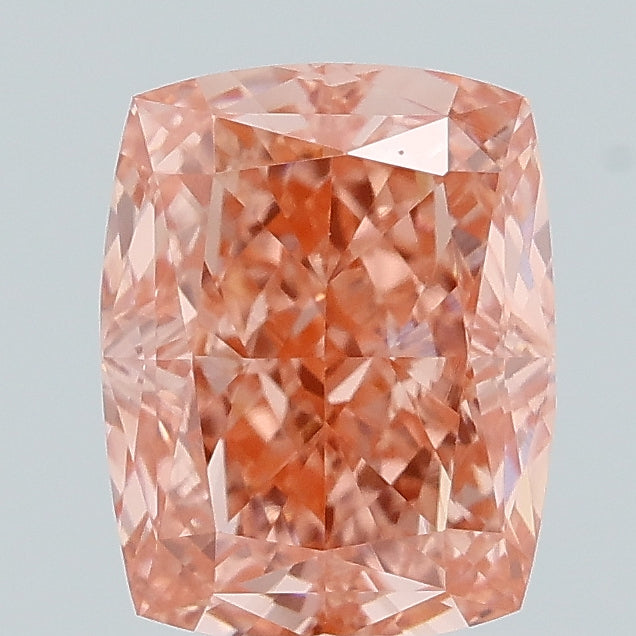 1.00 carat fancy vivid pink cushion lab grown diamond VVS2 clarity