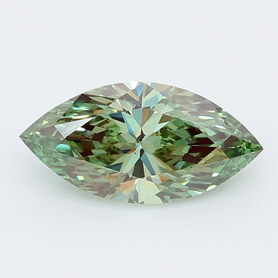0.99 carat fancy green marquise lab grown diamond VS2 clarity
