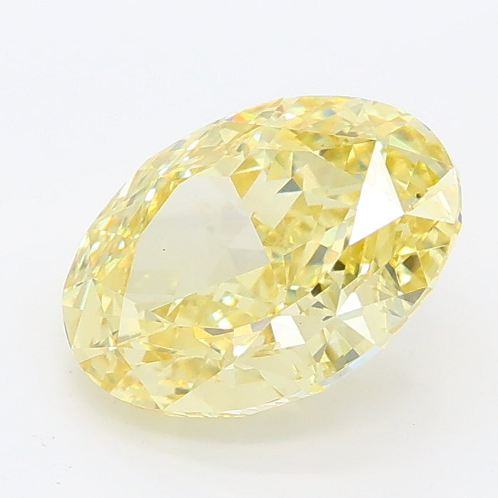 2.63 carat fancy intense yellow oval lab grown diamond VS1 clarity