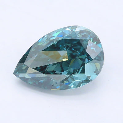1.78 carat fancy deep green pear lab grown diamond VS1 clarity