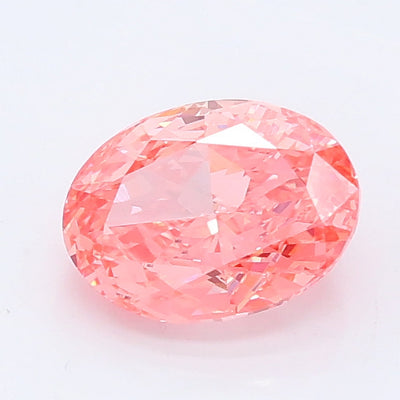 1.02 carat fancy vivid pink oval lab grown diamond VVS2 clarity