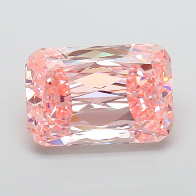 15.04 carat fancy intense pink old mine cushion lab grown diamond VVS2 clarity